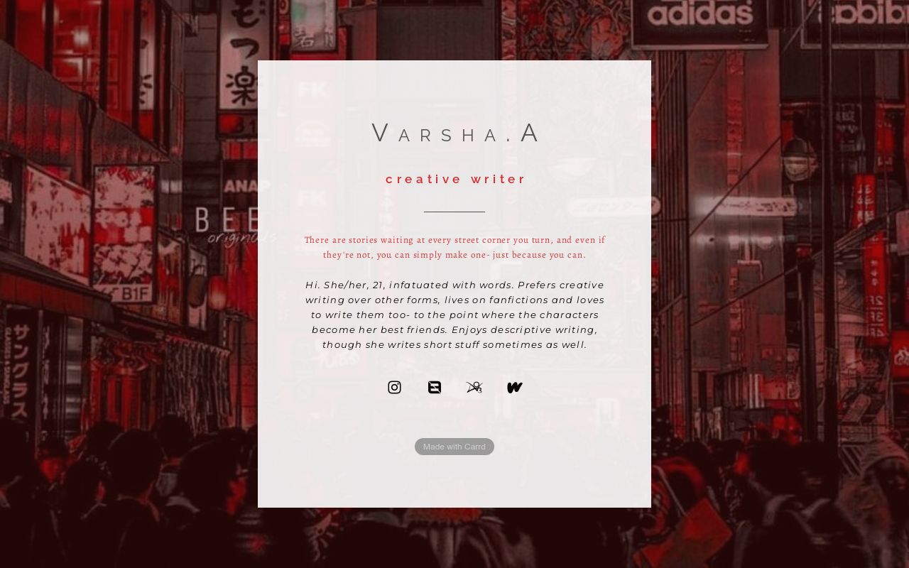 Carrd profile picture for @varsha